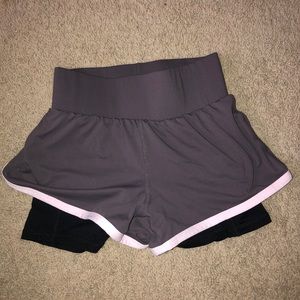 Fabletics shorts with built in spandex!
